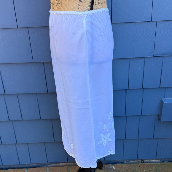 Odette Barsa Vintage White Women's Slip white hand embroidered medium nylon - Picture 6 of 12